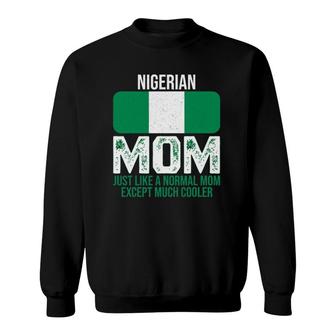 Vintage Nigerian Mom Nigeria Flag Design Mother's Day Sweatshirt | Mazezy