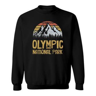 Vintage Olympic National Park Mountain Washington Sweatshirt | Mazezy AU