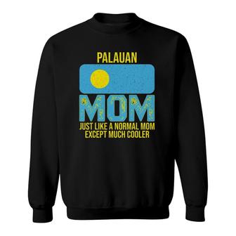 Vintage Palauan Mom Palau Flag Design Mother's Day Sweatshirt | Mazezy