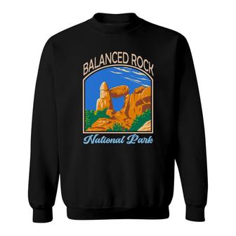 Vintage Retro Balanced Rock National Park Travel Adventure Sweatshirt - Thegiftio