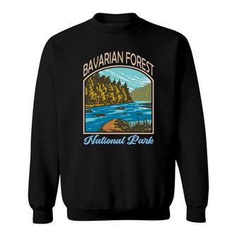 Vintage Retro Bavarian Forest National Park Travel Adventure Sweatshirt - Thegiftio