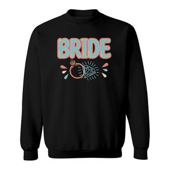 Vintage Retro Bride Bachelorette Party Matching Sweatshirt | Mazezy
