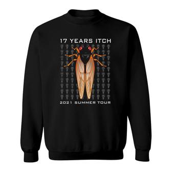 Vintage Retro Brood X Cicadas 17 Years Itch 2021 Summer Tour Sweatshirt | Mazezy