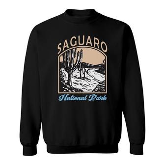 Vintage Retro Cactus Desert Saguaro National Park Travel Adventure Sweatshirt - Thegiftio