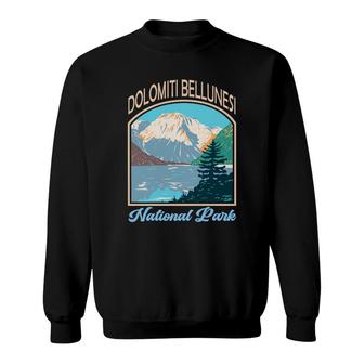 Vintage Retro Dolomiti Bellunesi National Park Travel Adventure Sweatshirt - Thegiftio