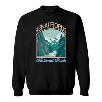 Vintage Retro Kenai Fjords National Park Travel Adventure Sweatshirt - Thegiftio