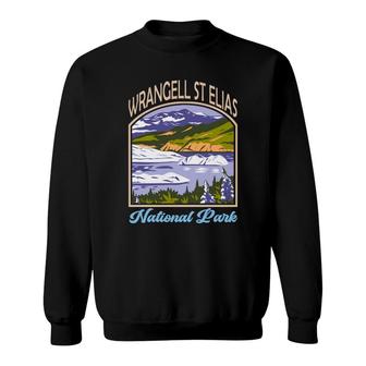 Vintage Retro Wrangell St Elias National Park Travel Adventure Sweatshirt - Thegiftio