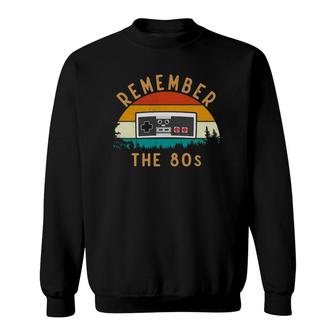 Vintage Sunset Retro Style Pine Gamer Remember The 80S Sweatshirt | Mazezy