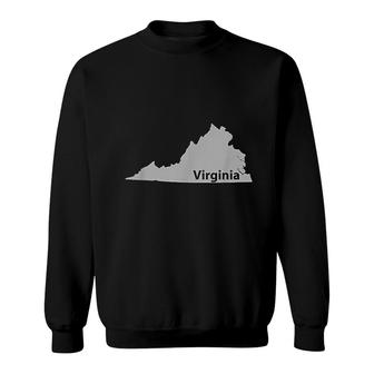 Virginia Map State Home Pride Gift Sweatshirt | Mazezy