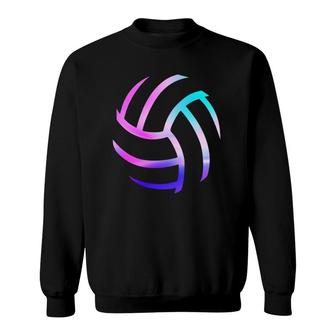 Volleyball Outline Watercolor Look Perfect Gift Teen Girls Sweatshirt | Mazezy