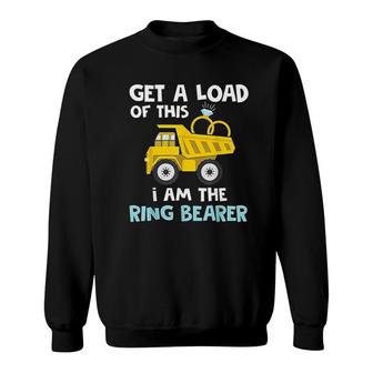 Wedding Ring Bearer Funny Truck Boys Men Gifts Sweatshirt - Thegiftio UK