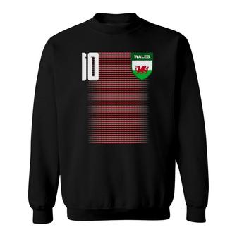 Welsh Wales Football Soccer Jersey Sweatshirt | Mazezy