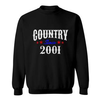 Western Country Music 21 Year Old Born In 2001 21St Birthday Sweatshirt | Mazezy