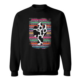 Western Cute Serape Cow Print Cactus Leopard Pattern Sweatshirt | Mazezy
