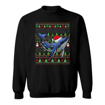 Whales Fish Family Matching Ugly Whales Christmas Sweatshirt | Mazezy