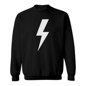 White Lightning Bolt Doesn't Strike Twice Sweatshirt | Mazezy