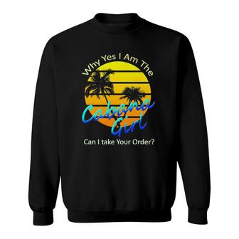 Why Yes I Am The Cabana Girl Pool Party Sweatshirt | Mazezy