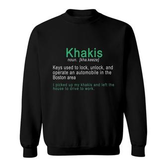 Wicked Smaht Best Khakis Funny Gift Boston Sweatshirt | Mazezy