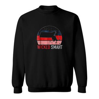 Wicked Smaht Funny Boston Sweatshirt | Mazezy
