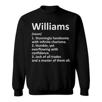 Williams Definition Personalized Name Funny Birthday Gift Sweatshirt | Mazezy