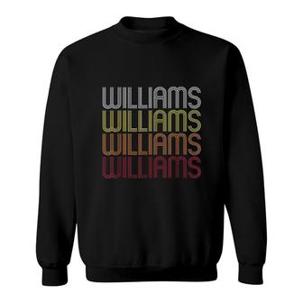 Williams Retro Wordmark Pattern Vintage Style Sweatshirt - Thegiftio UK