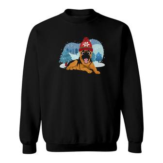 Winter Animal Pet Owner Snowy Dog German Shepherd Sweatshirt | Mazezy