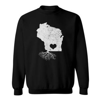 Wisconsin Roots I Love Wisconsin With Roots Sweatshirt | Mazezy
