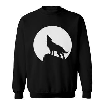 Wolf And The Moon Sweatshirt | Mazezy