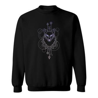 Wolf Cosmic Pastel Mystical Boho Trendy Galaxy Moon Gift Tank Top Sweatshirt | Mazezy