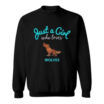 Wolf For Girls Kids Wolf Sweatshirt | Mazezy