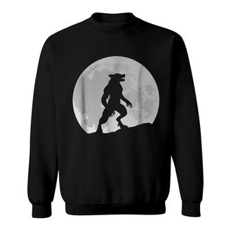 Wolf Man And Moon Sweatshirt | Mazezy