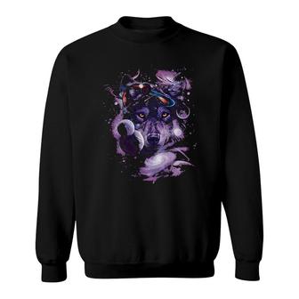 Wolf Of The Cosmos Sweatshirt | Mazezy