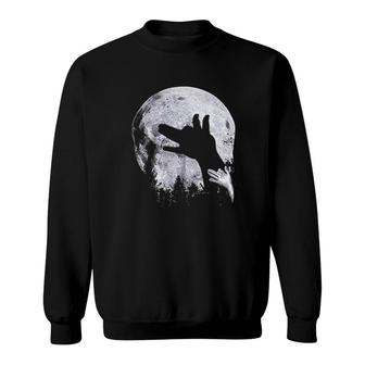 Wolf Shadow Puppet Unique Moon Outdoor Hike Camp Sweatshirt - Thegiftio