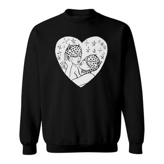 Women Kissing In Heart Shape Sweatshirt | Mazezy