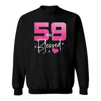 Womens 59 And Blessed Chapter 59 Years Old Gifts 59Th Birthday Gifts Sweatshirt | Mazezy DE