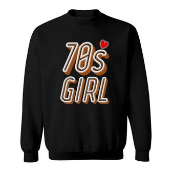 Womens 70S Outfit 70S Girl Themed Party Sweatshirt | Mazezy