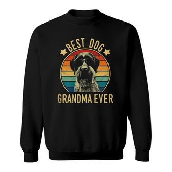 Womens Best Dog Grandma Ever German Wirehaired Pointer Mother's Day Sweatshirt | Mazezy