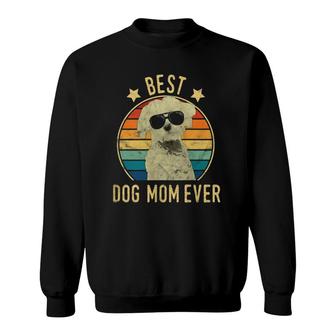 Womens Best Dog Mom Ever Maltese Mother's Day Gift Sweatshirt | Mazezy