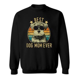 Womens Best Dog Mom Ever Miniature Schnauzer Mother's Day Gift Sweatshirt | Mazezy