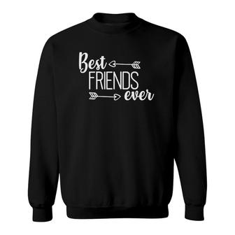 Womens Best Friends Ever White Text Sweatshirt | Mazezy
