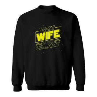 Womens Best Wife In The Galaxy Funny Sweatshirt | Mazezy
