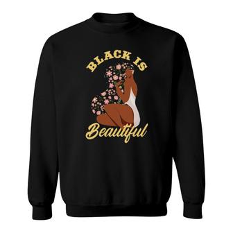 Womens Black Is Beautiful Melanin Queen Afro American Sweatshirt | Mazezy