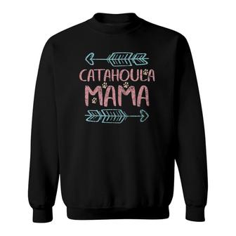 Womens Catahoula Mama Catahoula Leopard Lover Dog Mom Sweatshirt | Mazezy