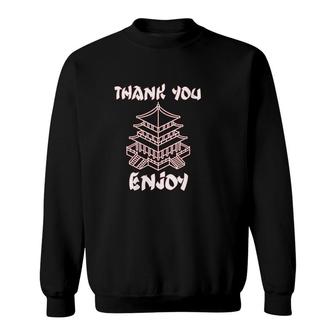 Womens Chinese Food Take Out Thank You Enjoy House Chinese Take Out Sweatshirt - Thegiftio UK