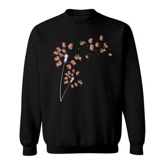 Womens Christmas Dandelion Xmas Animal Lazy Animal Sloth Sweatshirt | Mazezy