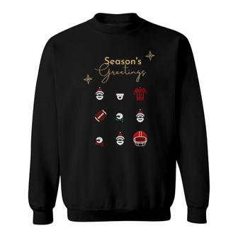 Womens Christmas For Football Lover, Football Holiday, Sports Sweatshirt | Mazezy