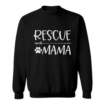 Womens Cute Rescue Dog Mama Best Gift Idea For Mom Mothers Day Sweatshirt - Seseable