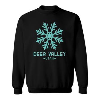 Womens Deer Valley Utah Skiing Sweatshirt | Mazezy