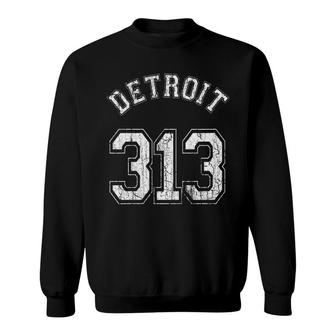Womens Detroit 313 Michigan V-Neck Sweatshirt | Mazezy