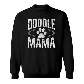Womens Doodle Mama - Goldendoodle Mom Dog Paw Funny Cute Gift Sweatshirt | Mazezy